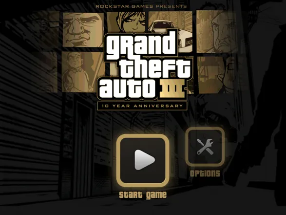 Grand Theft Auto III iPad Main Menu