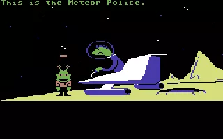 Maniac Mansion Commodore 64 Cutscene: The Meteor Police.