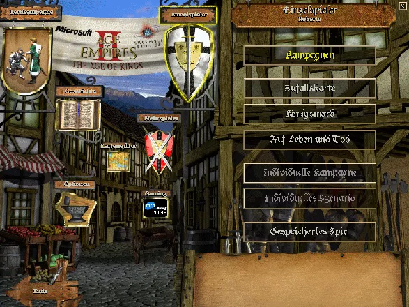 Age of Empires II: The Age of Kings Windows Main menu (German version)