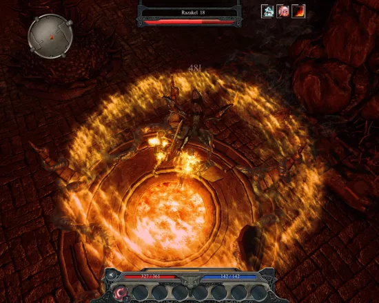 Divinity II: Ego Draconis Windows Boss fight. This demon casts fiery spells on me and my companion Sassan