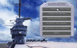 Aces of the Pacific DOS Main Menu