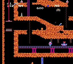 Spelunker NES Ghost chases me, and I have to be careful.