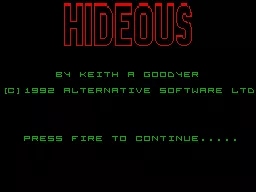 Hideous ZX Spectrum Title screen