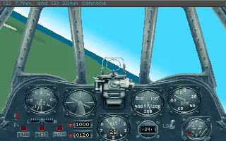 Aces of the Pacific DOS Zero - cockpit view