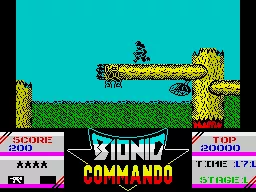 Bionic Commando ZX Spectrum Enemy waits for me