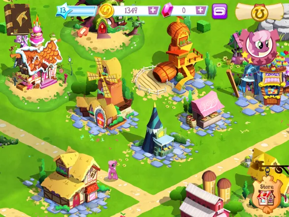Loitering around Ponyville with Cheerilee being selected.