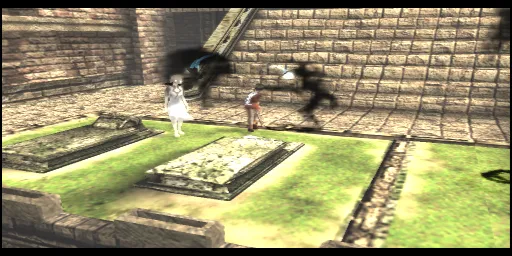 ICO PlayStation 2 Protecting Yorda from the shadows