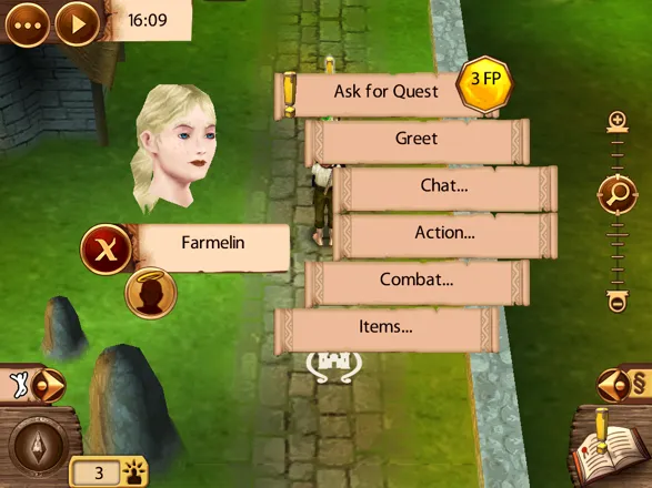 The Sims: Medieval iPad Talking with others.