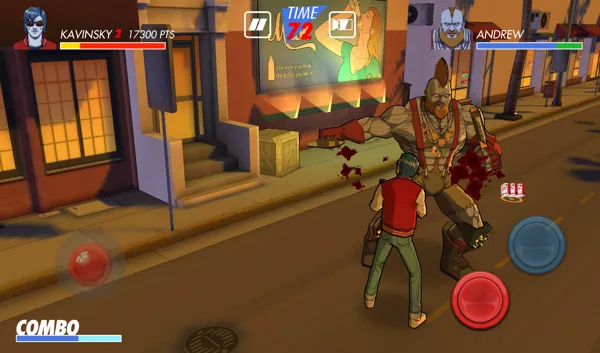 Kavinsky Android Fighting the level boss.
