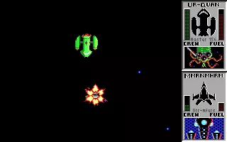 Star Control DOS &#x22;Mmrnmhrm&#x22;, you say? Oh, I see, you&#x27;re busy eating... PLASMA DEATH. (EGA/Tandy)