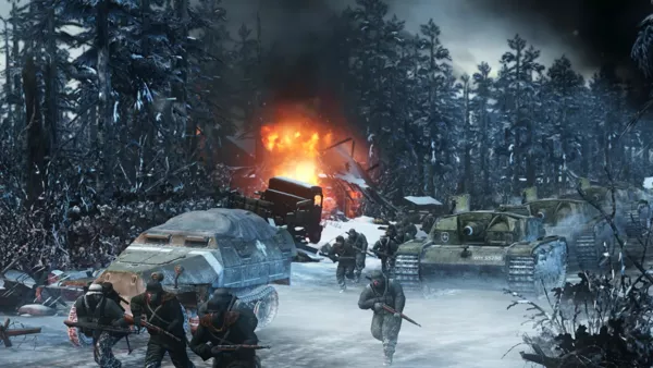 Company of Heroes 2 Windows Heavy enemy forces advancing toward your position.
