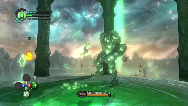 Green Lantern: Rise of the Manhunters Xbox 360 Your first major boss, a Manhunter Ultra.