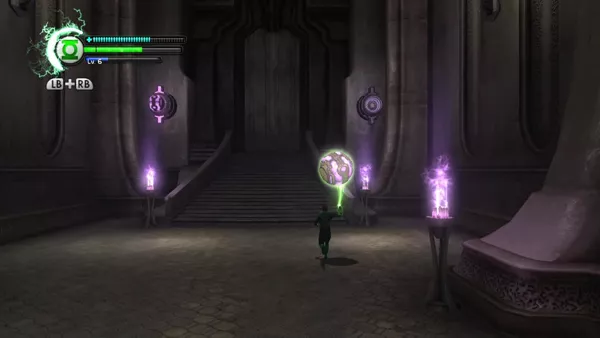 Green Lantern: Rise of the Manhunters Xbox 360 Grab a energy ball to open doors