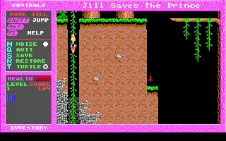 Jill of the Jungle: Jill Saves the Prince DOS Good plant to climb