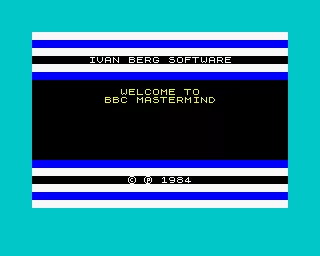 BBC Mastermind ZX Spectrum Title screen