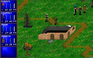 Darklands DOS Most battles take place in such random locations. These guards don&#x27;t stand a chance against us... because of the Basic Difficulty selection, maybe