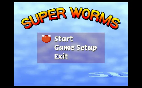Super Worms DOS Menu