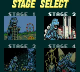 Godzilla: Kaij&#x16B; no Daishingeki Game Gear Stage select