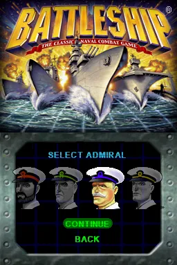 Battleship / Connect Four / Sorry! / Trouble Nintendo DS Select an admiral - standard board game colours.
