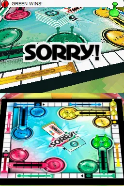 Battleship / Connect Four / Sorry! / Trouble Nintendo DS Green wins! As a prize you get to see the games logo more!