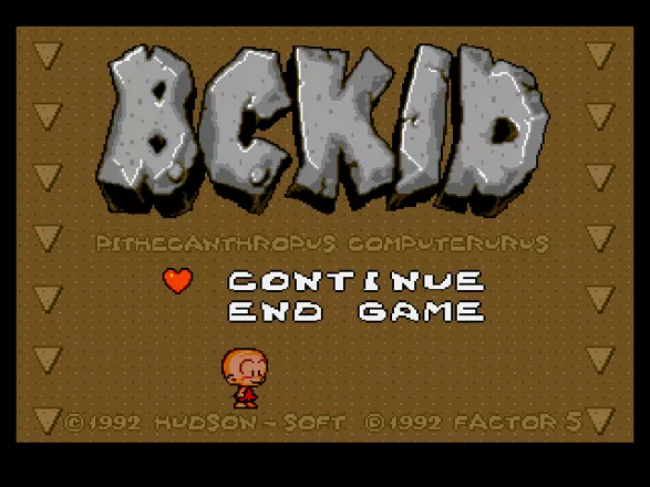 Bonk&#x27;s Adventure Amiga Title Screen