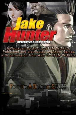 Jake Hunter: Detective Chronicles Nintendo DS Main title.