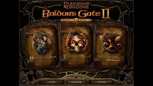Baldur&#x27;s Gate II: Enhanced Edition Windows Main menu