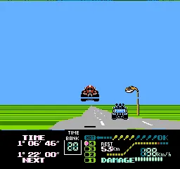 Famicom Grand Prix II: 3D Hot Rally NES Catching some rad air!