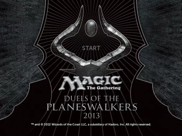 Magic: The Gathering - Duels of the Planeswalkers 2013 iPad Title screen - The horns of Nicol Bolas