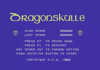 Dragon Skulle Commodore 64 Title screen