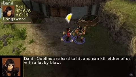 Dungeons &#x26; Dragons Tactics PSP Goblin encounter
