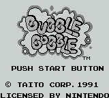 Bubble Bobble Game Boy Title