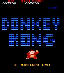 Donkey Kong Arcade Title screen