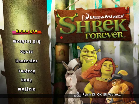 Shrek Forever After: The Final Chapter Windows Main menu