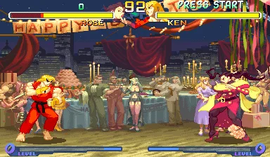 Street Fighter Alpha 2 Arcade Ken vs Rose
