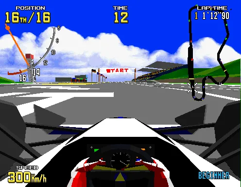 Virtua Racing Arcade Sitting in the cockpit.