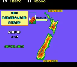 The New Zealand Story Arcade Map of New Zealand.