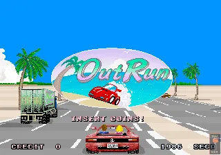 OutRun Arcade Title Screen.