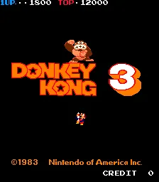 Donkey Kong 3 Arcade Title screen