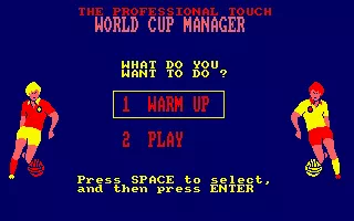 World Cup Soccer Amstrad CPC Practise or Play.