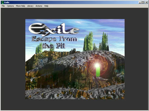 Exile: Escape from the Pit Windows 3.x Title screen.