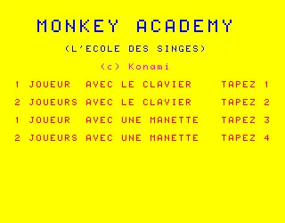 Monkey Academy Philips VG 5000 Title screen
