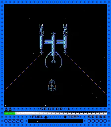 Astro Blaster Arcade Attempting to dock.