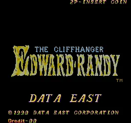 The Cliffhanger: Edward Randy Arcade Game title