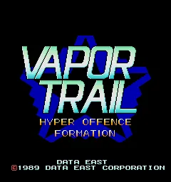 Vapor Trail Arcade Title Screen.