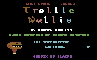 Trollie Wallie Commodore 64 Title Screen.