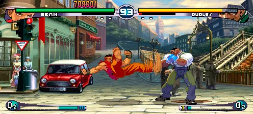 Street Fighter III: 2nd Impact - Giant Attack Arcade Wide screen ingame. Although the normal mode will already look pretty wide when these screenshots are viewed on a standard PC monitor.