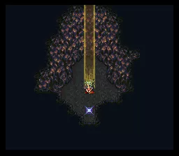 Final Fantasy III SNES A ray of light leads way up