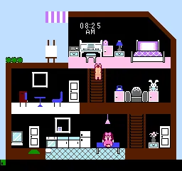 Apple Town Monogatari: Little Computer People NES She chews with her mouth open.
