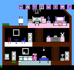 Apple Town Monogatari: Little Computer People NES Ran out of milk. Her crying is so annoying!